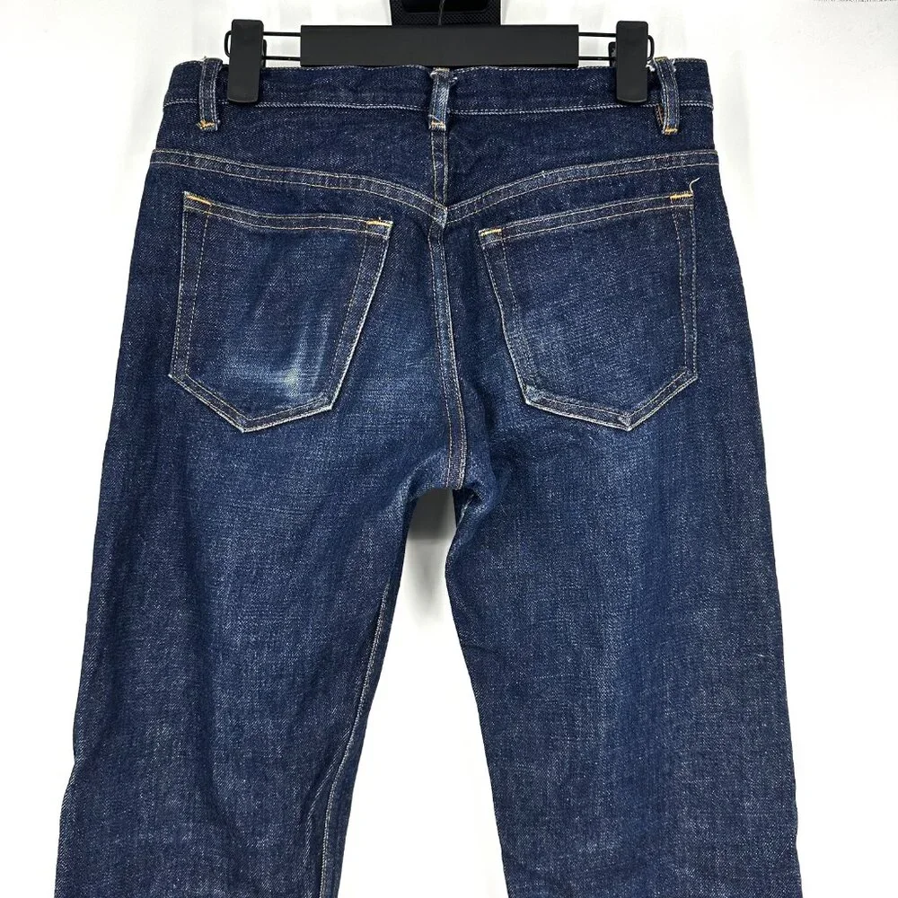 A.P.C. Petit New Standard Straight Leg Cotton Mid Rise Dark Indigo Wash Jeans 29